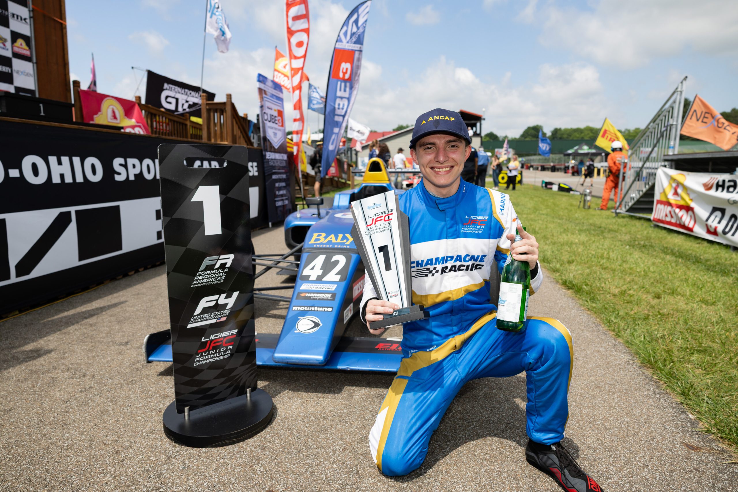2025 Champion Gaston Irazú Steps Up to F4 U.S. with Champagne Racing Using Ligier JFC Champion’s Scholarship