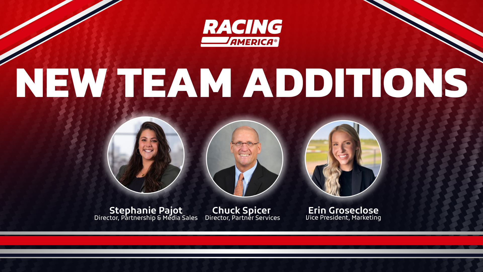 Three Key Hires Join Racing America as Marketing and Sales Teams Expand